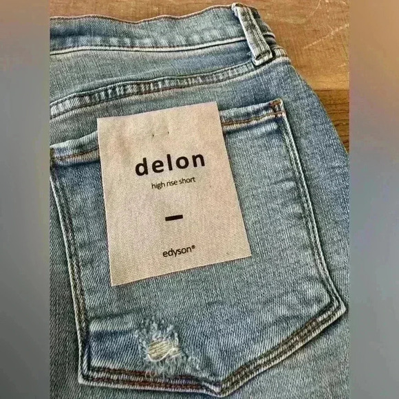 NWT Edyson Delon High Rise Denim Short ~Medium Camden ~ sz 27 & 30 - Picture 8 of 8